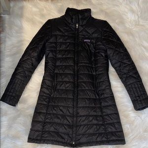 Womens Patagonia long black jacket